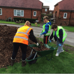 delivering wood chip materials 