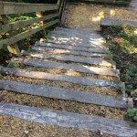 An image of wooden steps, created by the arborists at Treesaw.